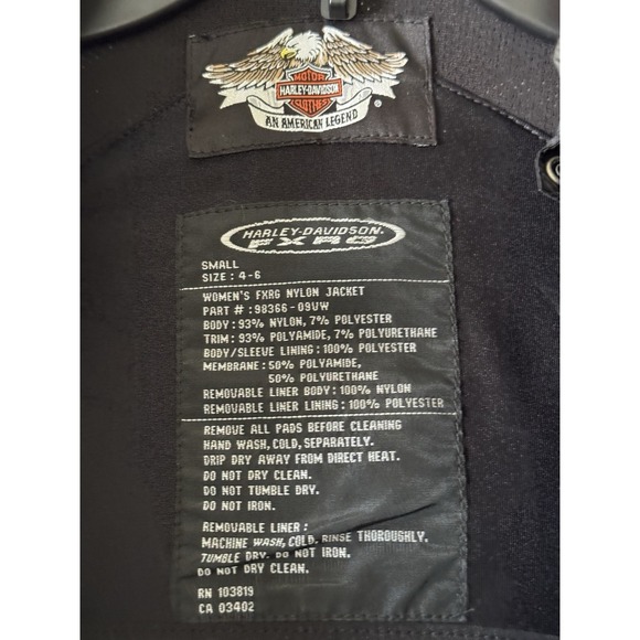 Harley-Davidson Women's FXRG Black Leather Riding Jacket SMALL - Picture 3 of 16